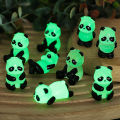 1/3/5pcs Glowing Panda Mini Figurines Miniature Panda Micro Landscape Ornament Glowing In Dark Miniature Flower Potted Decor. 