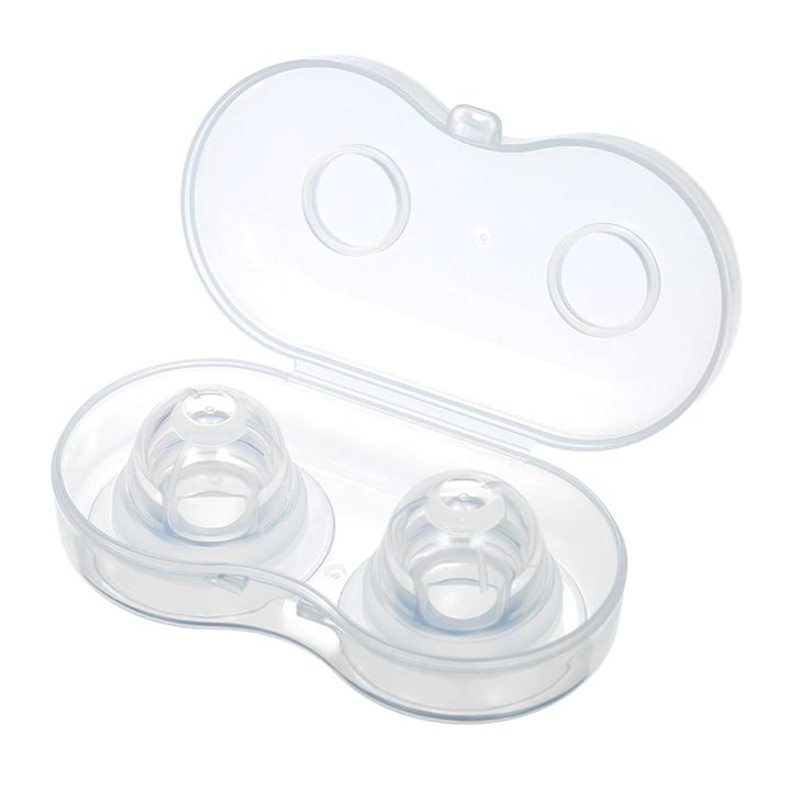 Nipple Pullers or Everters 1 Pair with Travel Case to Storage Silicone BPA-Free Nipple Corrector Suckers Extender for Flat