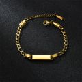 Atoztide New Customized Bar NK Chain Bracelet Men Stainless Steel Engraving Letter Name For Women Christmas Bangle Gift. 