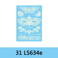 JM Newest Design White Henna Ink Lace Temporary Flash Tattoo Inspired Sticker Decal. 