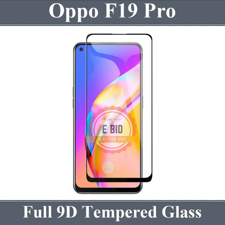 Oppo F19 Pro Full Black 9D/5D/10D/11D/6D Tempered Glass Screen Protector Edge to Edge Full Glue Premium Quality Film For Oppo F19 Pro
