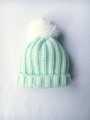 Handmade Crochet Woolen Ribbed Beanie Pack of 4. 
