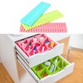 Adjustable Stretchable Interlocking Plastic Drawer Divider-Pack of 4 pieces. 
