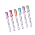 Curve Pens, 6 Color Ample Ink Supply Waterproof Curve Highlighter Pen Set Ergonomic for Club for Office for Artists. 