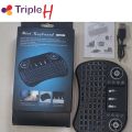 MINI WIRELESS KEYBOARD MOUSE WITH BATTERY COMBO SPECIFIC MULTI MEDIA REMOTE CONTROL HANDHELD WITH THE TOUCHPAD DPI ADJUSTABLE FUNCTION BETTER MATCH DIFFERNT SIZES SCREEN 3 COLORS | Triple H. 