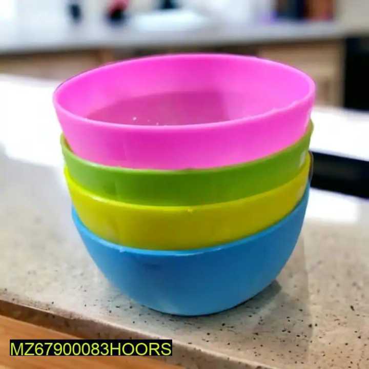 Plastic Glass And Bowl Set, Pack Of 4