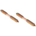 M8 x 70mm Double Ended Wood to Wood Furniture Fixing Dowel Screw 5Pcs. 