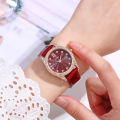 Retro Texture Diamond Dial Design Women Watches Fashion Casual Ladies Leather Wristwatches Brand Simple Female Quartz Clock. 