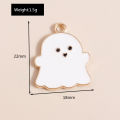 2Pcs Black & White High Quality Cute Ghost Charms For Bracelet. 