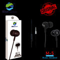 Blue Spectrum M5 Black Handsfree | High-Quality Stereo Earphones with Deep Bass | High-Quality Wired Headphones for All Mobile Phones. 