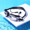 Professional Adult Swimming Goggles Waterproof Anti-fog UV Protection Flat Mirror Diving Goggles with Earplug Swim Eyewear. 