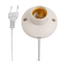 EU LED Stand Lamp Holder E27 Bulb Plug Dome Socket With Cable Base For Table Light Night Stands Lampholder Accessories. 