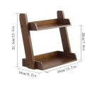 Multipurpose Wooden Countertop Organizer, Small - 2 Layer Cosmetics Organizer for Dresser, Easy Assembly - Natural Color. 