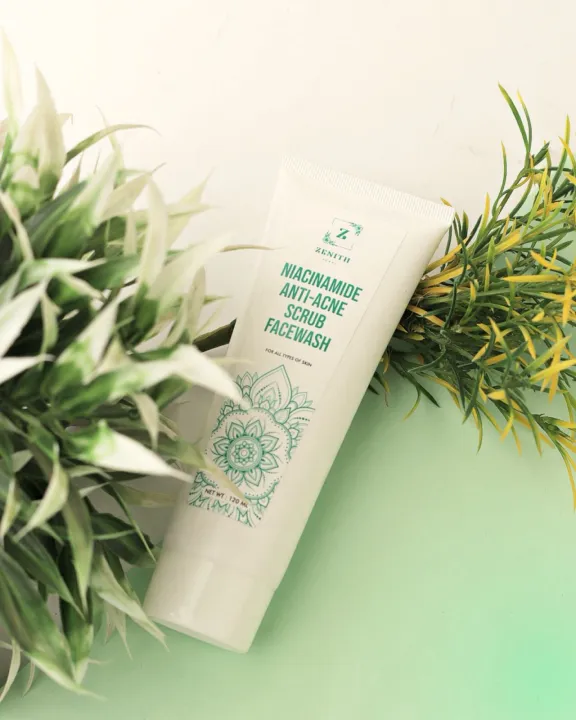 ORANGLES ZENITH PEARL Niacinamide Anti Acne Scrub Facewash 120ml - angled perspective - presenting advantages - Image 4 of 4 | fits any environment | Purchase ZENITH PEARL Niacinamide Anti Acne Scrub Facewash 120ml Michigan | Free Shipping ORANGLES