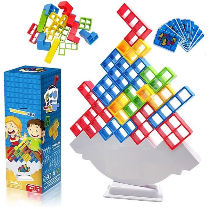 Techmanistan Tetra Tower Stacking Blocks Balance Game - Tetra Tower Game, Russian Building Blocks Game Stacking Game