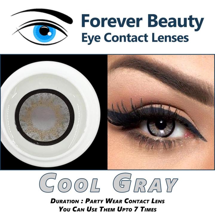 Cool Gray COSMETIC COLORED CONTACT LENSES Eye Contact Lenses Forever Beauty / Disposable Lenses / Lense, Eye Lense / Color Lense / Eye Lenses For Girls Women Men