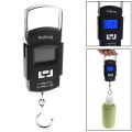 Portable Digital 50 Kg Weighing Scale with Metal Hook Electronic Portable Fishing Hook Type Digital LED Screen Luggage Weighing Scale, 50 kg (Black). 
