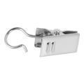 Drapery Rings-200 * Stainless Steel Curtain Clips with Hooks-Silver. 