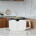 Soup Bowl with Lid and Handle 1300ml Noodle Bowls for Hiking Dorm Vegetables. 