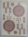 Waterproof Red Henna Mehndi Temporary Tattoo Mehndi Sticker for Girls Hand Henna Classic Design Sticker Tattoo Instant Mehndi Sticker. 