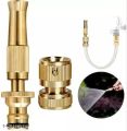 Brass Nozzle Water Spray Gun Jet Hose Nozzles Pipe High Pressure For Car,Bike,Window Cleaning Sprayer And Plants Gardening Washing (Without Pipe) Golden. 