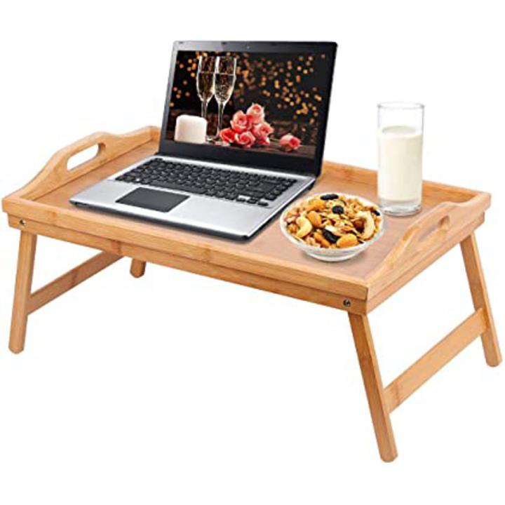 Wooden Folding Laptop Table, Bed Tray Table, Study Table