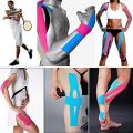 Kinesiology Tape - Pain Relief Adhesive - Best Therapeutic Muscle Support Aid - Sports Wrap for Knee Elbow Wrist Back Shoulder Ankle & Neck injury tape - Physio tap Water resistant. 
