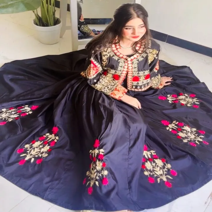 Women's%20Embroidered%20Koti%20And%20Frock%20-%20Image%203