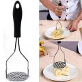 Potato Masher (Black) - Meat Masher/Food Prep Tool with Ergonomic Design | High Heat Resistant | Kitchen Utensil. 
