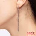 Long Tassel Dangle Drop Earrings Punk Rhinestone Earrings for Wedding Women. 