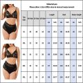 Plus Size Lace Lingerie Set y Women's Underwear Transparent Bra Panties Sets Black Lingerie Bra Set Underwear  Set D30. 