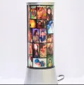 Customized auto rotating digital photo lamp. 