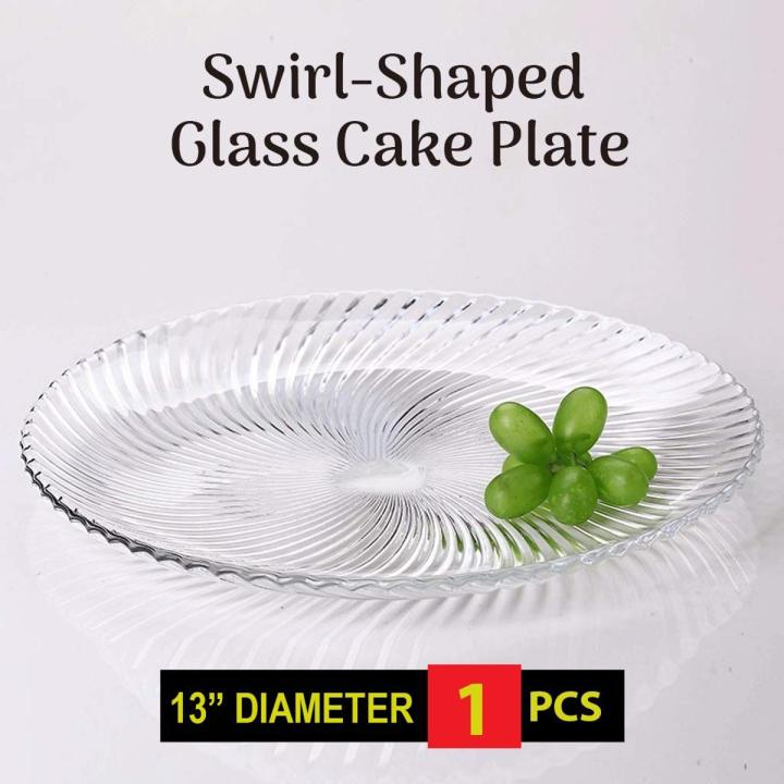 Clear glass serving plates best sale