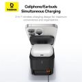 Baseus 25W Magnetic Wireless Charger, MagPro 2 in 1 Fast Charger Stand For iPhone and Airpods with USB-C Output For iWatch Charger. 