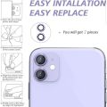 Iphone 11/12/12Mini Camera Lens Protector,[Night Shooting Mode] HD Tempered Metal Glass Camera Screen Protector Cover Film. 