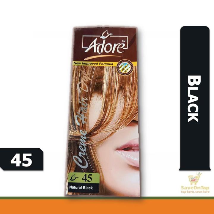 ADORE HAIR COLOR...45 NUMBER... NATURAL BLACK...