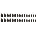 24Pcs Cool All Black Fake Nails with Glue DIY Art Design False Nails Wearable Nails Stylish Pattern Artificial Nails. 