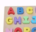 Wooden 3D Alphabet Puzzle for Kids. 