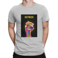 Men's ostrich T shirts bird pure cotton clothing novelty short sleeve crew neck tees graphic T-shirt. 