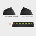 Phone Number Plate Hidden Press Type Temporary Parking Card. 