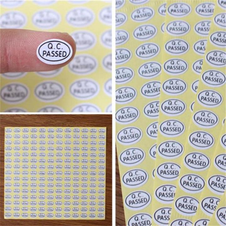 15 Sheets QC PASSED Label QC PASS Quality Inspection Self-adhesive Trademark Pass Sticker Product Inspection Qualified