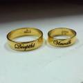 Customized Name Rings For Couples (2 pcs) with Gift Box Packing. 