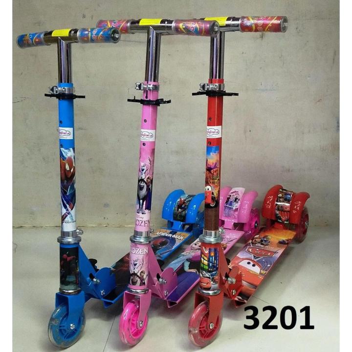 Kids Scooty 3 Wheeler Foldable Height Adjustable