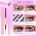 Natural Look DIY Lash Extension Kit 280 Pcs Self Application DIY at Home Wispy Individual Lashes Kit 8-12mm with Lash Bond and Seal, Lash Applicator, and Lash Brush for Beginners. 
