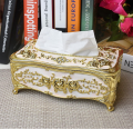 European Hotel Kitchen Rectangular Fancy Table Facial Tissue Box Cover Holder. 