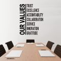 WallsArt Store Inspirational Wall Stickers, Office Wall Decals Words Saying Our Values Motivational Gym Classroom Work Success Welcome Business. 