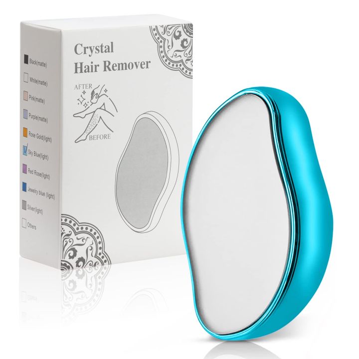 PREMIUM QUALITY Crystal Hair Eraser for Women and Men, Magic Hair Remover Painless Exfoliation Magic Hair Removal Tool, Crystal Hair Remover for Arms Legs Back (Random Color)