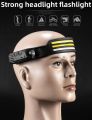 3Layers Induction Headlamp COB LED Sensor Head Lamp Built-in Battery Flashlight USB Rechargeable Head Torch 10 Lighting Modes Headlight. 