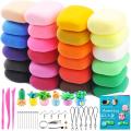 12 Colors Air Dry Clay for Kids Non-Toxic Modeling Clay for Kids, Air Dry Polymer Clay with free Decoration Tools, Clay Modeling Tools, Sculpting Tools and Accessories. 
