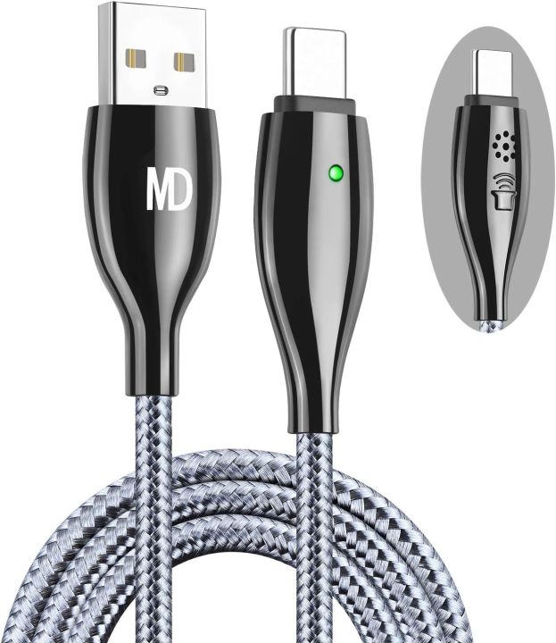 mcdodo USB Type C Power Smart Sound Reminder When Fully Charged 3.3FT Charging Cable for Smartphones, Sync Data Cord Compatible with Samsung Galaxy S9 S8 Note 8,LG V30, Nintendo Switch and More